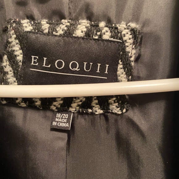 Gorgeous ELOQUII Car Coat with Faux Fur Cuffs. Never worn. 18/20 - Picture 5 of 6